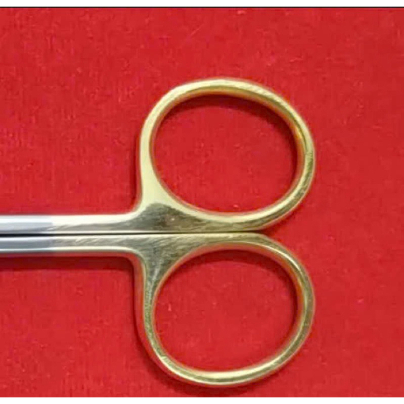 Kéo cắt chỉ cán vàng thẳng nhọn 10cm và 11,5cm( cáng vàng)