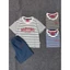 Set bộ áo thun + quần giả bò Harvard* bé trai, bé gái size đại - unisex (14-47 kg)