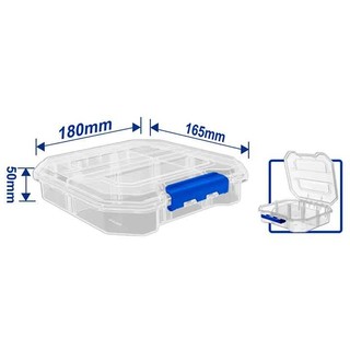 ĐỒ NGHỀ WADFOW Hộp nhựa trong suốt chia 6 ngăn đựng linh kiện 180x165x50mm WTB8341