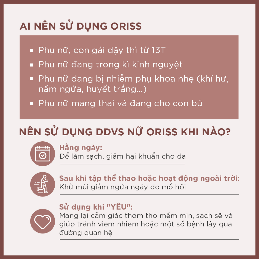 Dung dịch vệ sinh phụ nữ Oriss hỗ trợ làm sạch dịu nhẹ chiết xuất lá trầu không 150ml