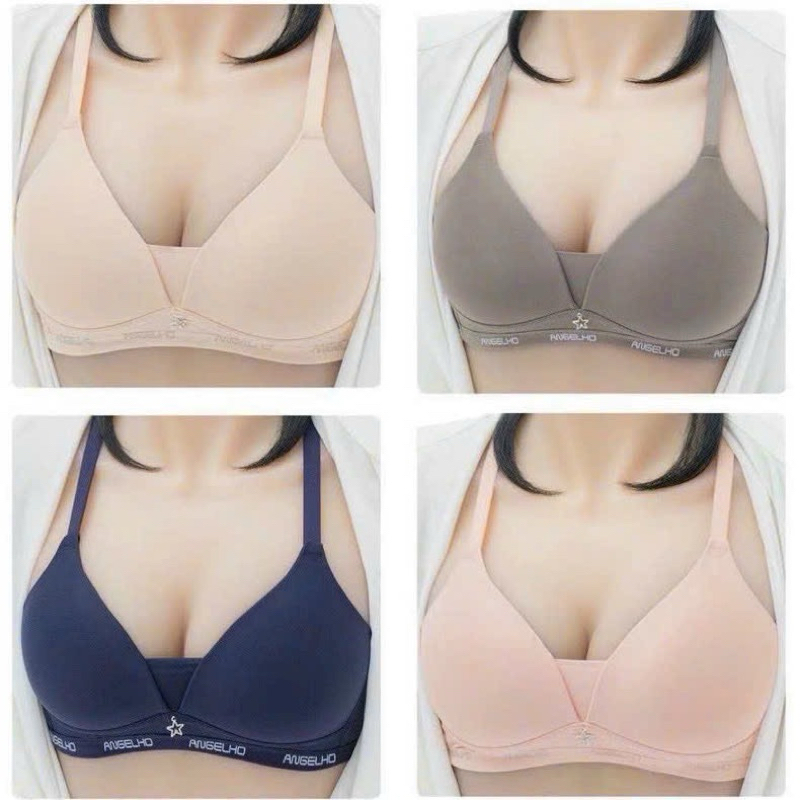 Áo lót đệm mỏng viền chữ tạo khe ôm nâng ngực 3285