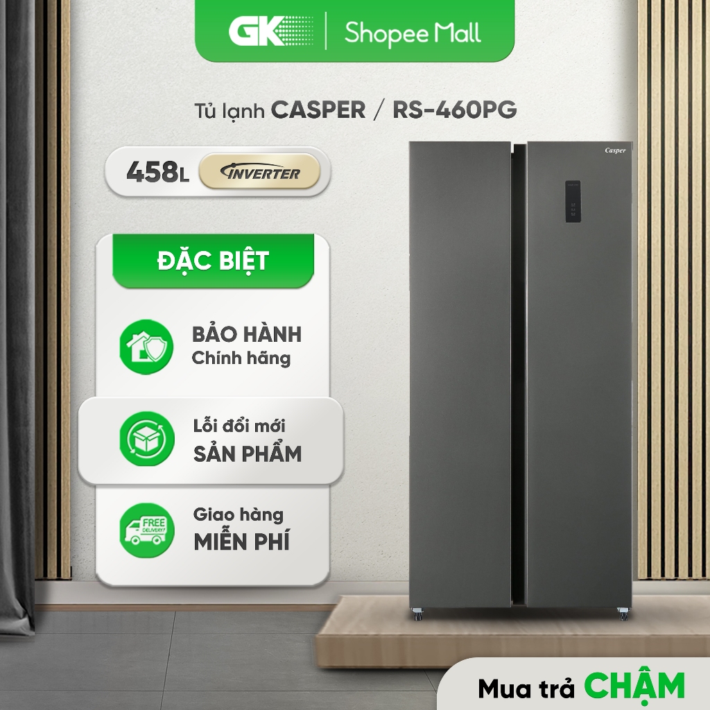 RS-460PG - Tủ Lạnh Casper Inverter 458 Lít RS-460PG | Shopee Việt Nam