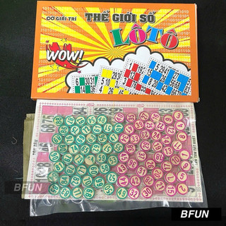 Bộ lô tô giải trí 90 số 16 tờ, chơi thoải mái, mua 1 lần chơi quanh năm