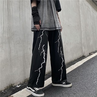 ⚡FreeShip, video thật ⚡ Quần nỉ tia chớp nam nữ ,quần jogger dáng dài ống rộng DTB C1
