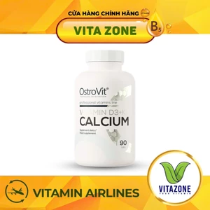 Viên uống hỗ trợ xương khớp Ostrovỉt Calcium D3 K2, Hỗ trợ tổng hợp canxi, giúp xương chắc khỏe