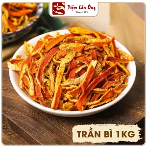 Trần bì 1kg, vỏ quýt sấy khô, thái sợi, dùng pha trà, nấu siro, hỗ trợ giảm ho, đau họng, tiêu đờm