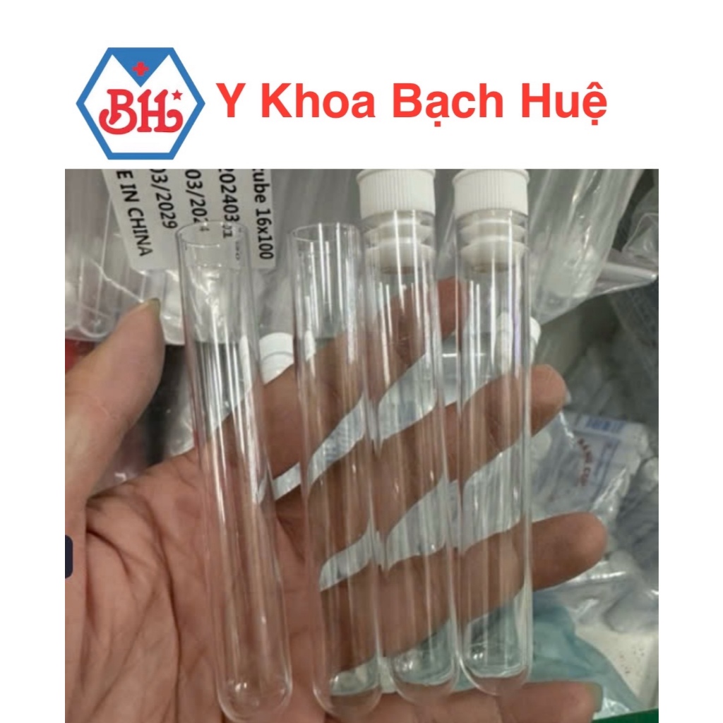 Bịch 500 Ống nghiệm trắng có nắp đậy 5ml , ống nghiệm trắng không nắp và có nắp.