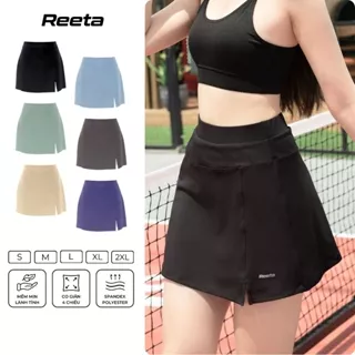 Chân váy thể thao 2 lớp Reeta form suông chất vải co giãn chống nhăn tập aerobic,chạy bộ, golf, tennis,cầu lông-A3013
