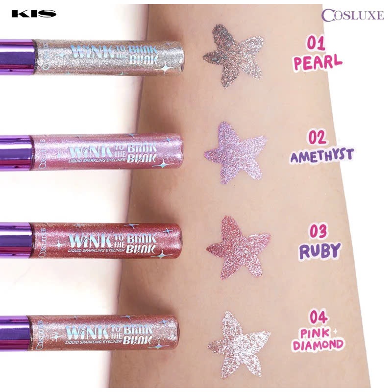 Nhũ Kẻ Mắt Đầu Cọ Mảnh Cosluxe Winky Blinky Liquild Sparkling Eyeliner 3g