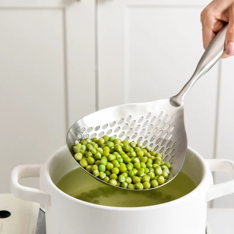Vợt Rau Củ Inox 304, Vợt Mì Bún Bản To