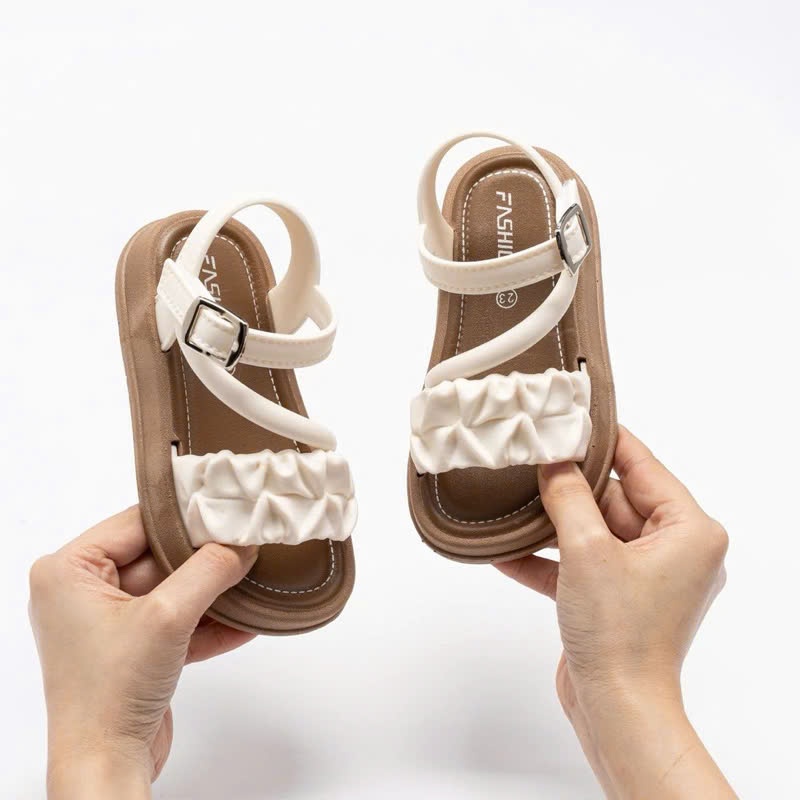 Giày quai dán sandal quai nhún cho bé gái đi học thời trang siêu dễ thương êm chân bé