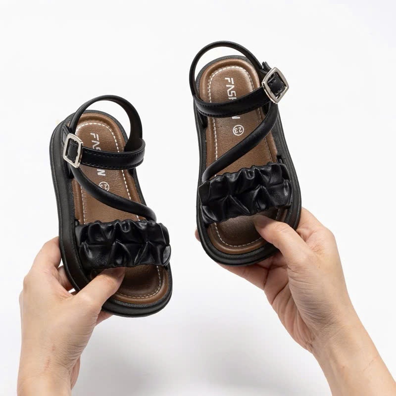 Giày quai dán sandal quai nhún cho bé gái đi học thời trang siêu dễ thương êm chân bé