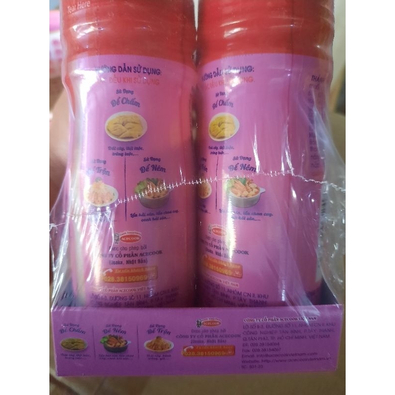 1 lốc 6 hũ muối chấm hảo hảo được sản xuất bởi công ty acecook việt nam