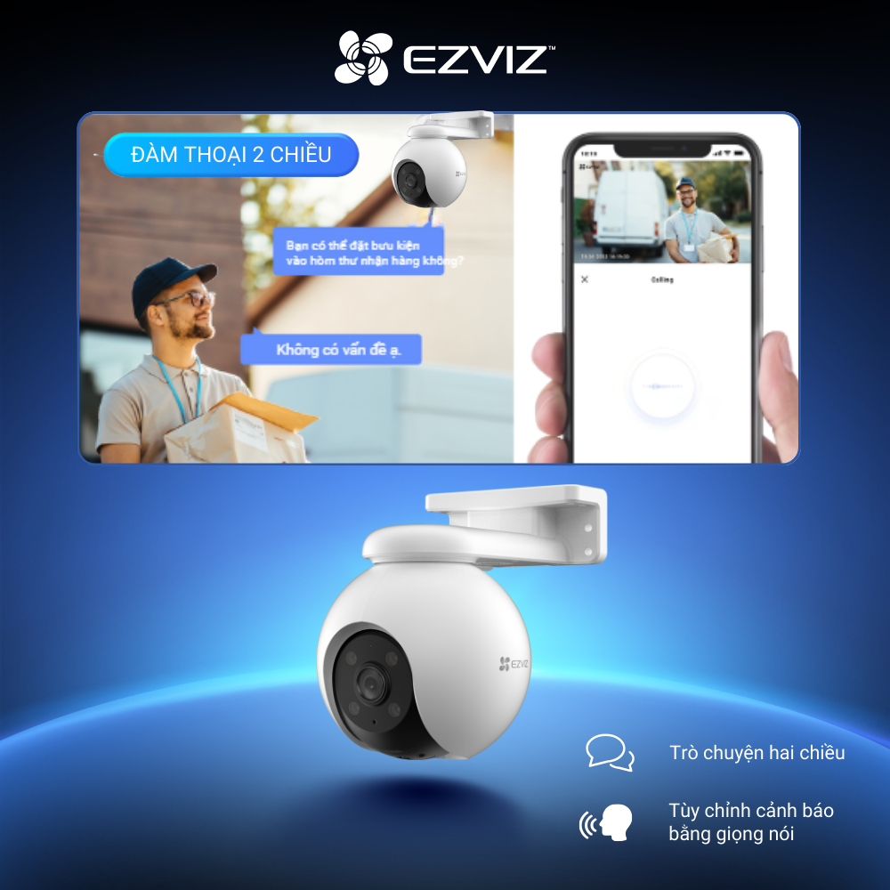 Ảnh Camera Wi-fi EZVIZ H8 PRO 5MP Ghi Hình Màu Ban Đêm, Công Nghệ AI phát hiện người và xe, Theo dõi tự động 3