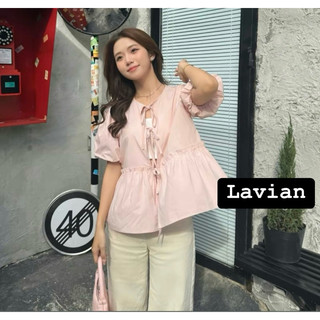 Áo babydoll kèm áo quây buộc dây nơ xinh xỉu, dáng rộng freesize dưới 56kg LAVIAN A05