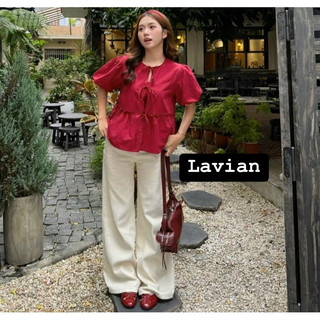 Áo babydoll kèm áo quây buộc dây nơ xinh xỉu, dáng rộng freesize dưới 56kg LAVIAN A05