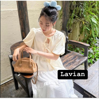 Áo babydoll kèm áo quây buộc dây nơ xinh xỉu, dáng rộng freesize dưới 56kg LAVIAN A05