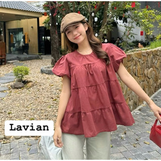 Áo babydoll siêu xinh tay bồng nhiều màu dễ phối đồ freesize dưới 56kg LAVIAN A04