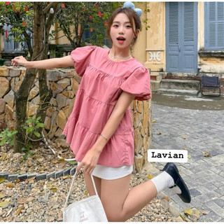 Áo babydoll siêu xinh tay bồng nhiều màu dễ phối đồ freesize dưới 56kg LAVIAN A04
