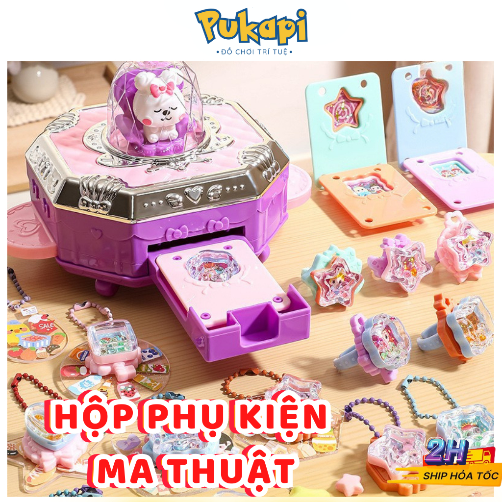 Bộ Đồ Chơi Handmade Hộp Phụ Kiện Ma Thuật Kèm 1 Máy Lắp Ghép Hộp Phép Thuật - Đồ Chơi Cho Bé PUKAPI
