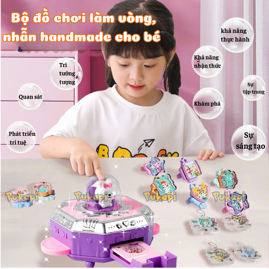 Bộ Đồ Chơi Handmade Hộp Phụ Kiện Ma Thuật Kèm 1 Máy Lắp Ghép Hộp Phép Thuật - Đồ Chơi Cho Bé PUKAPI