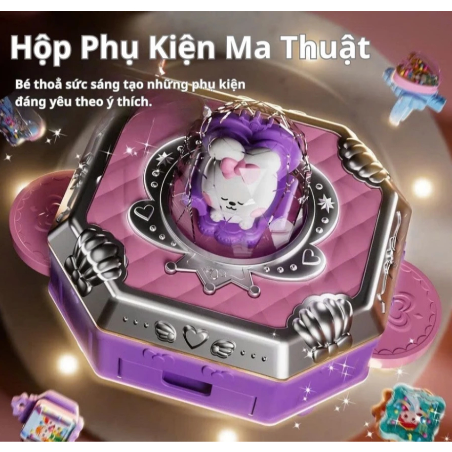 Bộ Đồ Chơi Handmade Hộp Phụ Kiện Ma Thuật Kèm 1 Máy Lắp Ghép Hộp Phép Thuật - Đồ Chơi Cho Bé PUKAPI