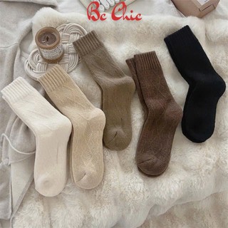 Tất Vớ Nữ, Nam T 902 Lót Lông Giữ Nhiệt Cao Cổ Siêu Ấm Màu Tất Vớ Cao Cổ Dập Nổi Hình Thoi Loại Dày Lót Nỉ Ấm Áp