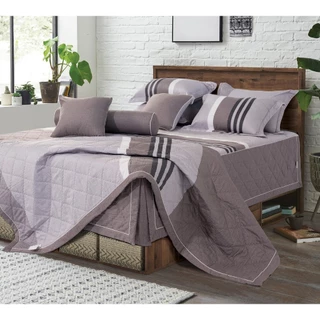 Drap Chăn ga Everon EPM 23064 Soho vải modal màu nâu kẻ