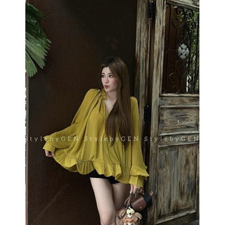 [V1.828] Váy Tơ Babydoll Tay Dài Hàng 2 Lớp Cổ V Form Xoè 3 Màu Siêu Xinh (lót lụa, tay khuy ngọc)