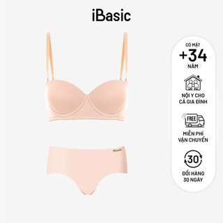 [MUA ÁO TẶNG QUẦN] Bộ đồ lót nữ iBasic áo ngực có gọng mút dày và quần lót không đường may thoáng khí BRAW163+V119