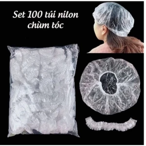 nón trùm ủ tóc nilon dùng 1 lần