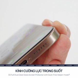 Kính Cường Lực Tự Dán HODA 3D Trong Suốt Cho iPhone 17 Pro Max Full Màn Không Lẹm Viền