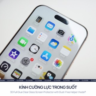 Kính Cường Lực Tự Dán HODA 3D Trong Suốt Cho iPhone 17 Pro Max Full Màn Không Lẹm Viền