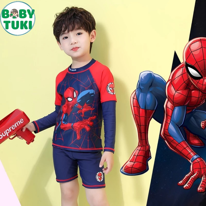 Đồ bơi siêu nhân cho bé trai giữ nhiệt sz 10-40kg, đồ bơi bé trai size nhí+đại