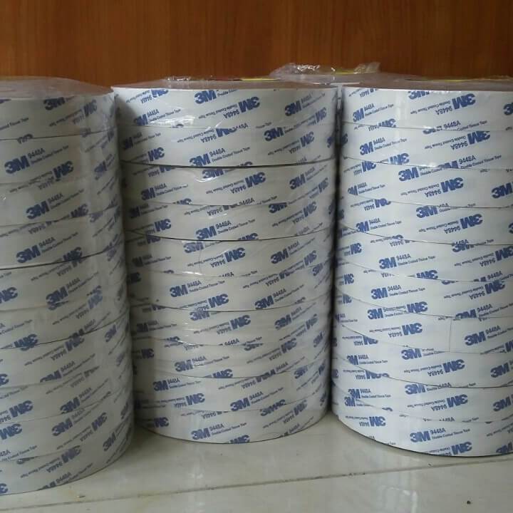 Băng Dính 3M 9448A BEDO 2 Mặt Siêu Mỏng 0.15mm Cuộn 50m Độ Dính Cao Dán Đa Năng Chuyên Dụng