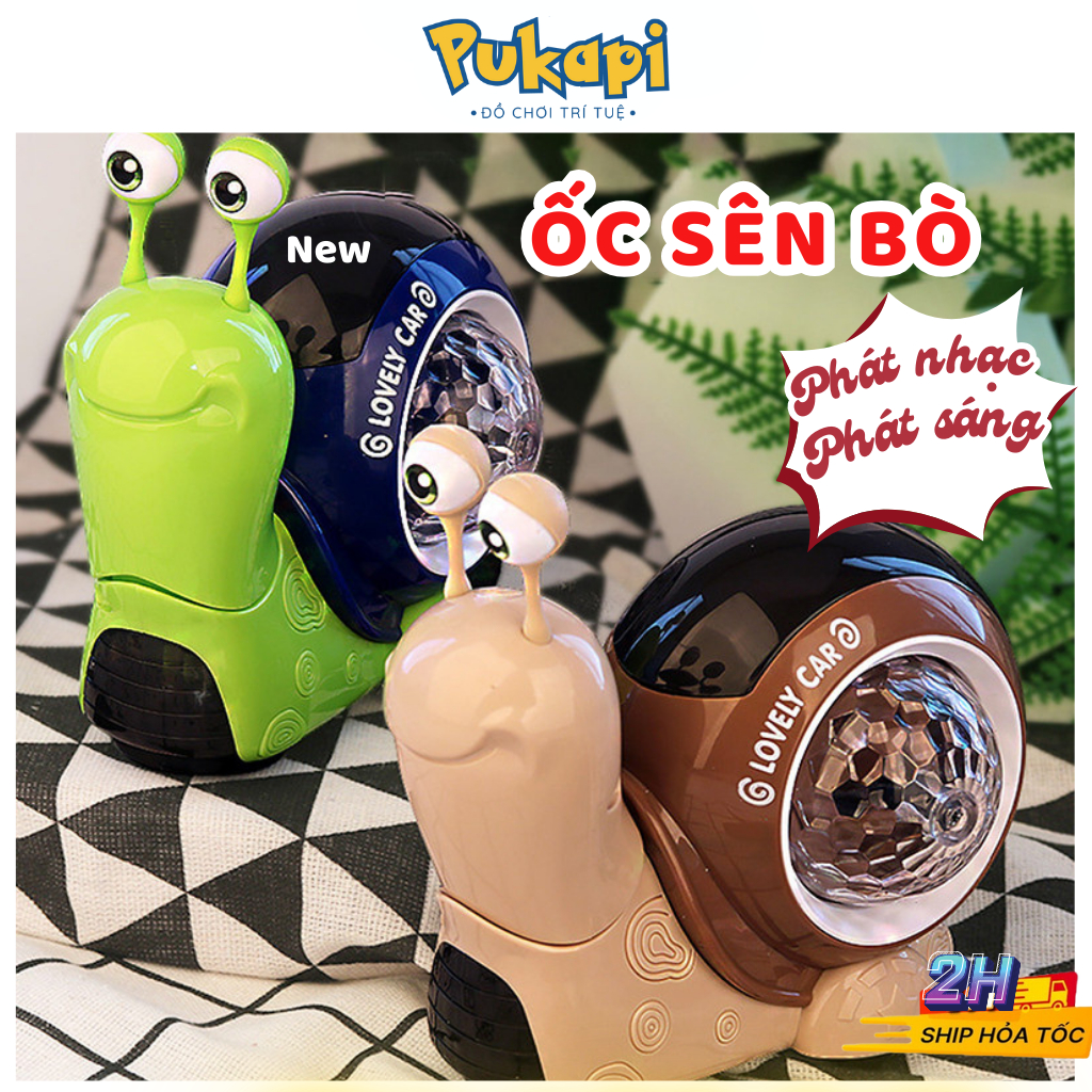 Đồ chơi Ốc Sên Bò Phát Sáng Phát Nhạc Vui Nhộn Ốc Sên Tinh Nghịch Cho Bé Đồ Chơi Vận Động- Đồ Chơi Cho Bé PUKAPI