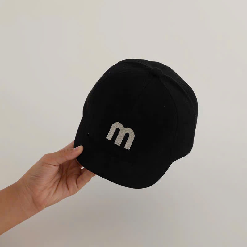 Mũ Len chữ P- Mũ Lưỡi Trai Màu Trơn Thêu Chữ M Dễ Thương Thời Trang Hè Hàn Quốc Cho Bé SƠ SINH 6 Tháng TỚI 3 TUỎI