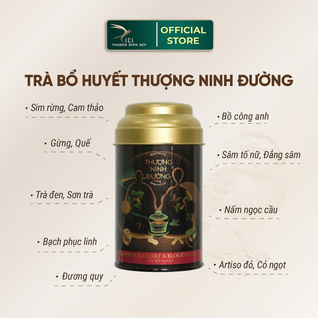 Ảnh Trà Bổ Huyết 14 Vị Thượng Ninh Đường Giúp Thanh Nhiệt CiCi Thượng Đỉnh Yến Từ Thiên Nhiên Trà Thảo Mộc Thanh Lọc Dễ Ngủ 1