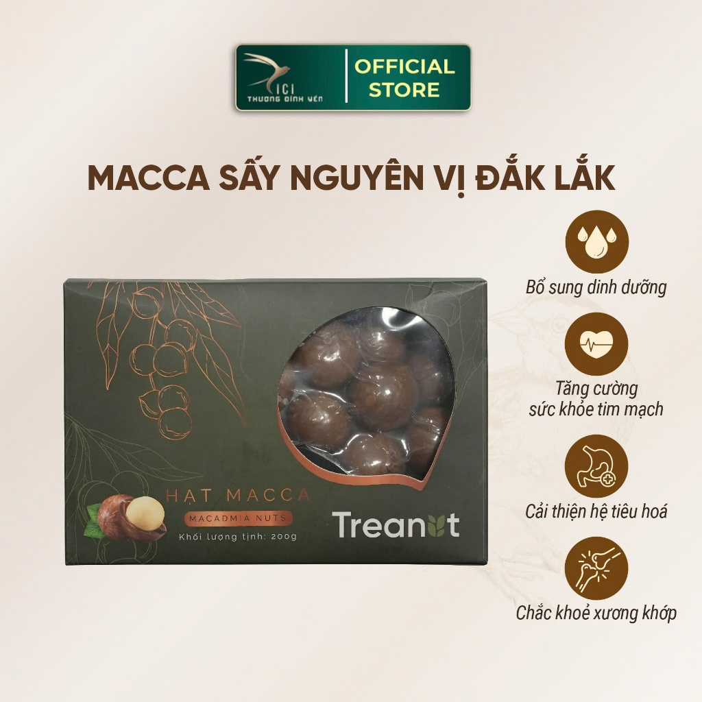 Ảnh Hạt Macca Nguyên Vị CiCi Thượng Đỉnh Yến Size Đại 200G Đắk Lắk Organic Thơm Ngon Không Hôi Dầu 1