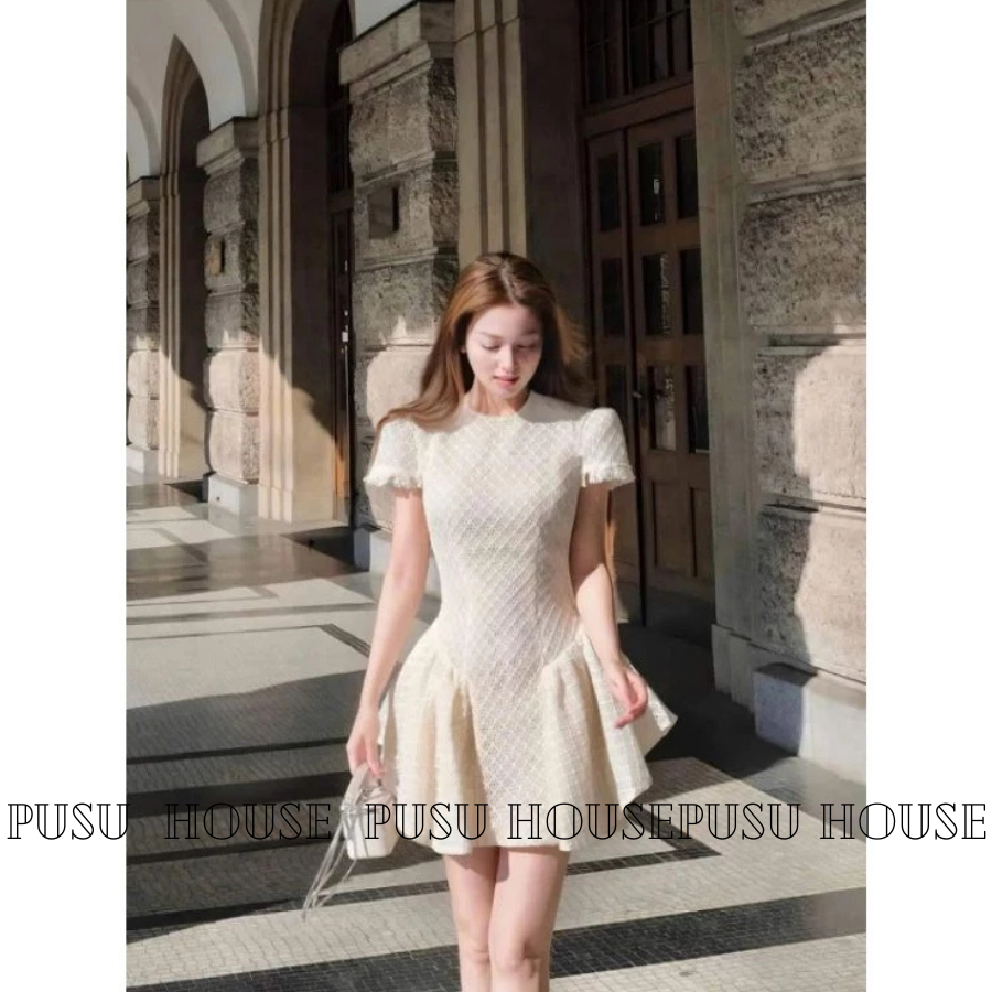 Váy Dự Tiệc Tiểu Thư Chất Ren Cao Cấp Xòe Bồng Xinh Xắn-PUSU HOUSE