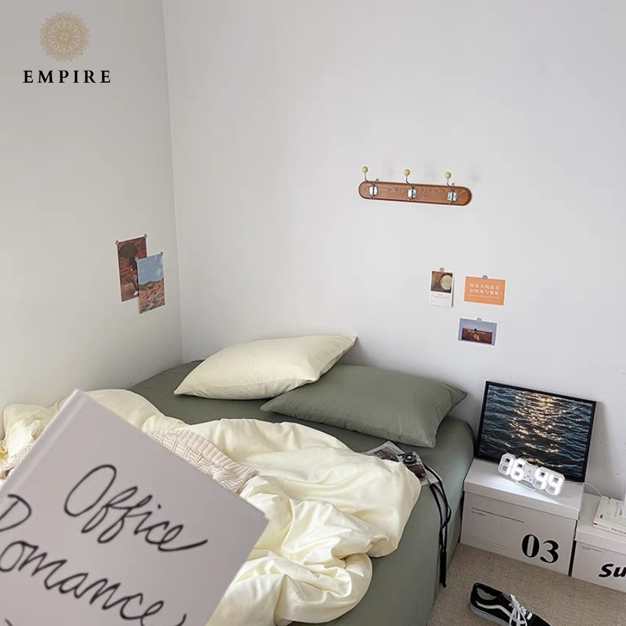 Bộ chăn ga gối cotton tici EMPIRE set 5 món ga trải giường bo chun drap đẹp - EMPIRE Bedding & Decor
