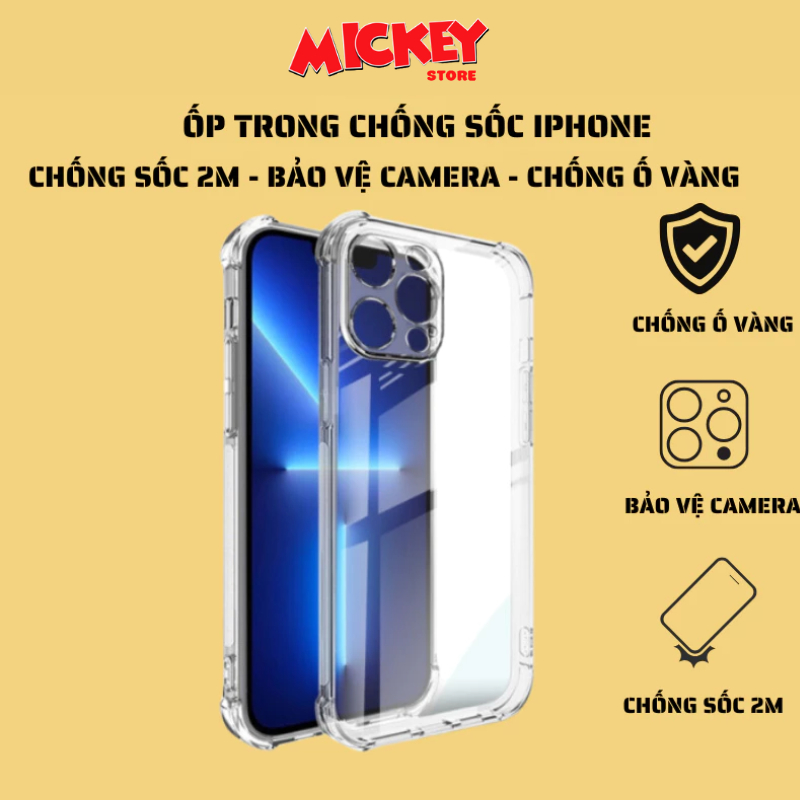 Ốp lưng IPhone trong chống sốc 11 12 13 14 15 16 17pro plus promax 6 7 8 plus x xr xsm