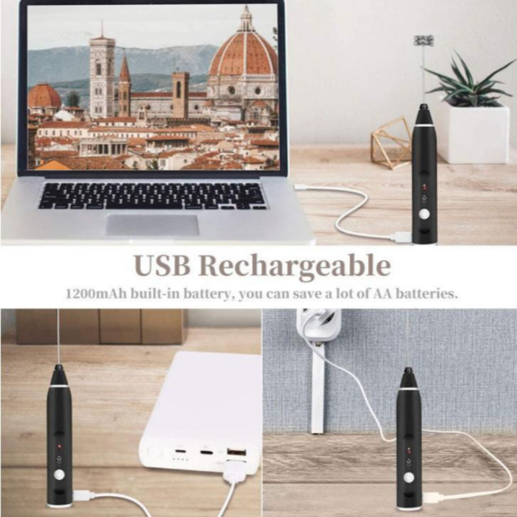 Máy Tạo Bọt Sữa Cầm Tay Sạc USB - Nhỏ Gọn, Tiện Lợi, Công Suất Mạnh
