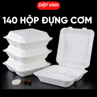Combo 140-150 chiếc hộp xốp 3 ngăn đựng cơm, đồ ăn