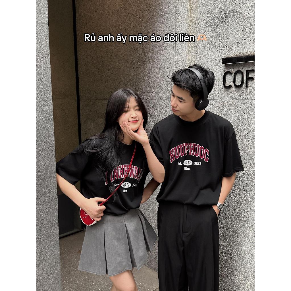 [ÁO THUN UNISEX IN TÊN] Áo T-Shirt Oversize In Tên Chất Liệu Cotton 100% 250gsm Thoáng Mát+CÓ HỘP
