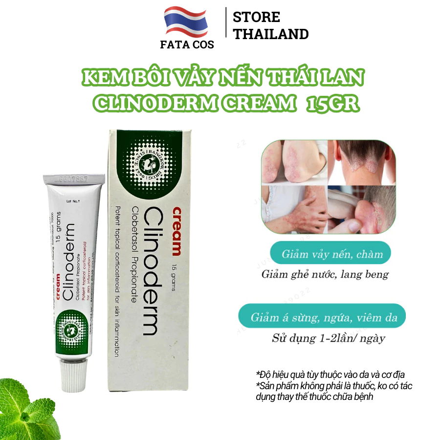 Kem bôi vảy nến, khô da Clinoderm thái lan 15g fata co's | Shopee Việt Nam