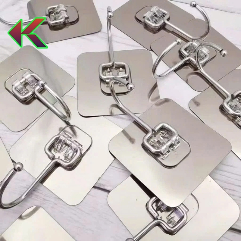 Combo 10 Móc Dán Tường Chịu Lực INOX 304, Chắc Chắn Chịu Tải Trọng Đến 10kg