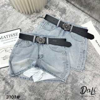 QCL1 3101 Chân váy jeans C H Ô M kèm belt form siêu đẹp siêu xịn sò