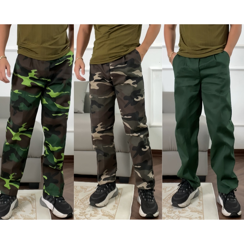 Quần dài ống suông bảo hộ lao động rằn ri , chất vải kaki, có 3 màu và ...