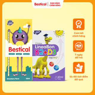 Combo Lineabon + Bestical - Bổ sung Canxi, vitamin D3, K2, Giúp chắc Khỏe Xương